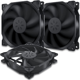 Uphere 3-pack Long Life Computer Case Fan 120mm Cooling For Ca