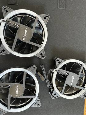 Uphere 313040492453 3-pack Long Life Computer Case Fan 120mm Cooling