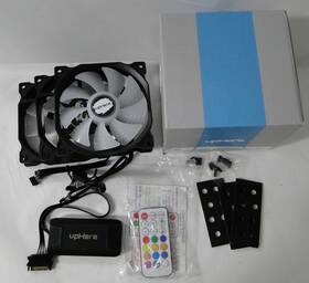 C806-3 Uphere 120mm Rgb Case Fan Quiet Edition High Airflow Led Black 3-pack/remote New