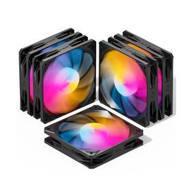 Nk1207-5-ca Uphere 120mm Black Argb Computer Case Fans 5-pack High Performance Cooling 4p