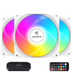 Nt1206-3-us Uphere 120mm White Computer Case Fan Motherboard Sync High Airflow Speed Adj