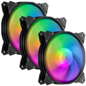 Pf120cf4-3-us Uphere Long Life 120mm Pwm 4-pin High Airflow Quiet Edition Rainbow Led Case Fan For