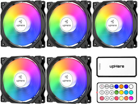 Uphere Rgb Case Fans 5 Pack 120mm Quiet Computer Cooling Pc Remote Contro