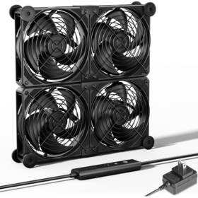 U2dc4-us Uphere Big Airflow 4 X 120mm 25mm Computer Fan With Ac Plug Cabinet 100