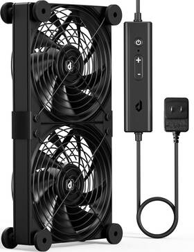 U3dc2-us Uphere 2x120mm Dc Fan High Performance Silent With 5 Adjustable Wind Spee