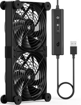 U3uk2 Uphere 2x120mm Usb Fan Silent With 4 Adjustable Wind Speeds For Computer Cas