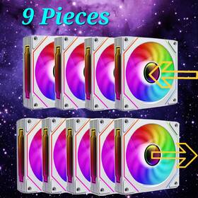 Uf1-p4p-wh Upsiren 9pcs Abyss Uf1 Prism 4 Pro 120mm Infinite Mirror Argb Pc Fans Daisychain