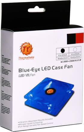 Af0025 Usa Direct Blue-eye Silent Smart 80mm Blue Led Case Fan With Adjustable Speed Control A