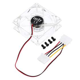 Uxcell 632702224431 Clear Computer Case Fan 1800rpm 80mm 4 Pin White Led 12v With Screws