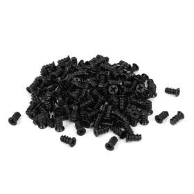 Uxcell 709874413861 M5 X 10mm Black Zinc Plated Phillips Computer Pc Case Fan Screw 200pcs