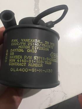 19a2875 Vaneaxial 25140/19a2875 Fan 28vdc 3 In