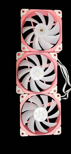 Fan-sa120 Vetroo 120mm Pink And White Pc Case Fans Triple Pack Quiet Cooling Open Box