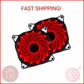 Vt-cp-fan-v120bl Vetroo 120mm Red 15-leds Cooling Fan For Computer Pc Cases Cpu Coolers And Radi