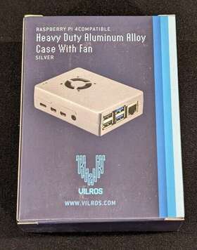 Vilp012 Vilros Raspberry Pi 4 Heavy Duty Aluminum Alloy Cooling Case With Fan Silver