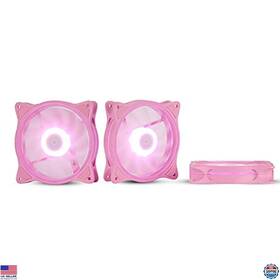 Visit The Pano-mounts Store 12025srgbpin 120mm Pink Led Silent 12v Pc Cooling Fans - Triple-light Loop Design Set Of 3