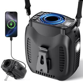 Fg06 Vosfeel 16000mah Portable Waist Fan Rechargeable 16000rpm 5-speeds Strong Airflow 4