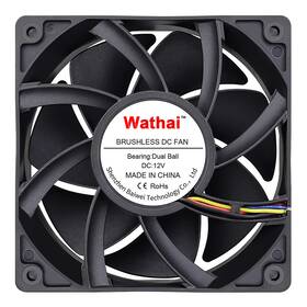 12038b12v4p2a Wathai 12038 120mm X 38mm Pwm Computer Pc Case Fan 12v 4pin 5300rpm High Airflow