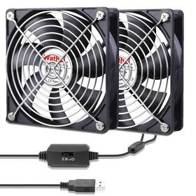 2pcswda1225h05n20u-50 Wathai 2 Packs 120mm X 25mm Usb Fan With Speed Controller For Computer Receiv