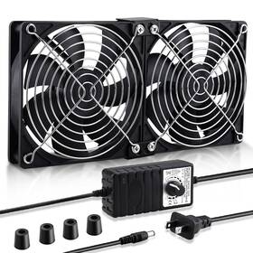 Wathai 445031095015 Big Airflow 2 X 120mm 240mm Computer Fan With Ac Plug Cabinet 110v 24