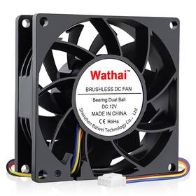 Wathai 691043652334 80mm X 25mm Pc Computer Case Fan Pwm 12v 4pin High Static Pressure