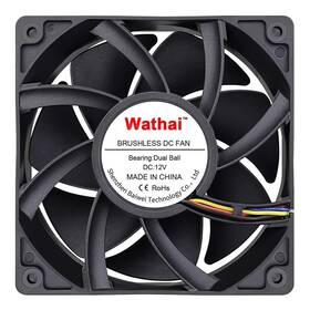 12038 Wathai 702334356784 120mm X 38mm Pwm Computer Pc Case Fan 12v 4pin 5300rpm High Airflow