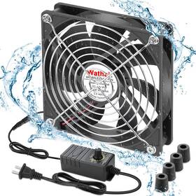 Ip67 Wathai 705353554346 120mm X 25mm Waterproof Small Box Fan 12v Computer With Ac Plug