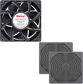 Wathai 726084617483 12038 120mm X 38mm Pwm Computer Pc Case Fan 12v 4pin And Dust Filter