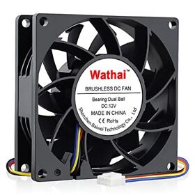 Wathai 80mm X 25mm Pwn Fan High Speed 5000rpm 12v 4pin Dc Brushless Coolin
