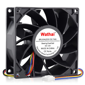 Wathai 92mm X 38mm 90mm Dual Ball 12v High Airflow Fan Dc Speed Pressure Co