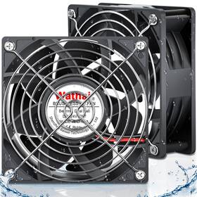 Bwd1238-24v-ip67 Wathai 2 Pack 120mm 24v Dc Waterproof Cooling Fan Ip67 Dual Ball Bearing 116 Cfm