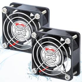 Bwd6025-24v-ip67 Wathai 2x 60mm X 25mm Ip67 24v Dc Waterproof Cooling Fan Dual Ball For Diy