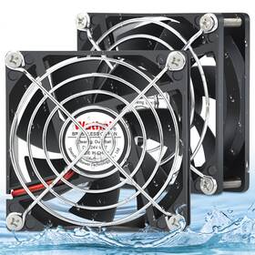 Bwd8025-24v-ip67 Wathai 2 Pack 80mm 24v Dc Cooling Fan Ip67 Waterproof High Speed For Pc And More