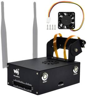 Waveshare 778365986702 Jetson Nano Metal Case With 5v Cooling Fan Compatible Developer