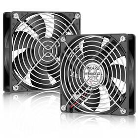 Wderair 445037735755 120mm X 25mm 12v Dc Computer Brushless 2pin Pc Case Cooling Fan 2-pack Dual Ball