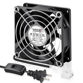Wderair 726084443600 Ec Axial 80mm X 25mm 3 Inch Muffin Cooling Fan 110v 120v 220v 240v Dual Ball Sma