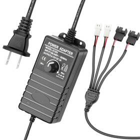 4-12v Wderair Fc2/3/4p 12v Pc Fan Speed Controller Adjustable 36w Power Supply 100-240v Ac To