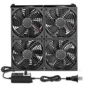 Wd1225aa Wderair 4 X 120mm Small Flat Computer Cooling Fan With Variable Speed Controller For