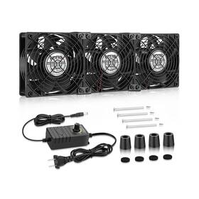 Wd1238aa Wderair 3 X 120mm Big Airflow Computer Fan Ac 110v 120v 220v 240v For Chassis Cabinet