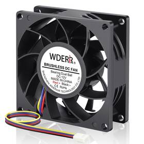 Wd8025da Wderair 80mm X 25mm Computer Case Fan 12v 4pin Pwm High Cfm Cooling For Diy Gaming Cp