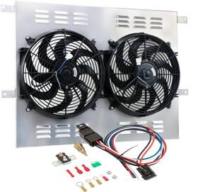 Jishuoauto-cc1165-dfzxj Wialufip Electric Fan Shroud With Relay For 1983-1996 1995 Ford F150 F250 F350 F59 6.9