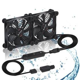 Ipx5 Xiaoqijia 716404854001 Dual 120mm Fan With 10 Speed Usb 5v Dc 12v Waterproof Pc Por