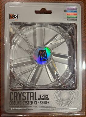 Clf-f1451 Xigmatek 883371001230 Crystal Series 140mm Blue Led Case Fan Fluid Bearing New