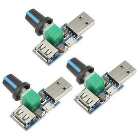Xingyheng 700713393825 3pcs 5w Usb Fan Air Volume Speed Stepless Governor Module Controlle