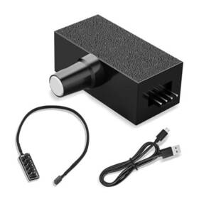 Xinhua County Yanran Electronic Technology Co. Ltd 766700888835 4-pin 12v Pwm Fan Controller With Usb-c Power Supply And 5-way Splitter