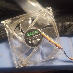 Fj802512sm Xion 80mm Clear Sleeve Bearing 12v 3-pin Plastic Case Fan