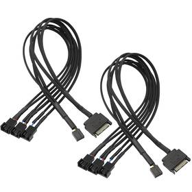 Xmsjsiy 724723842906 Sata To 3 Pin 4 Pwm Fan Adapter Splitter Hub For 12v Desktop Computer Cooler