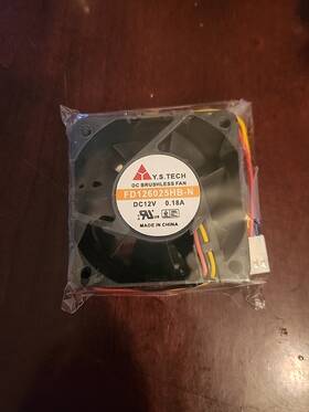Fd126025hb-n Y.s.tech Original 12v 0.18a 6cm 60 25mm 3 Pins Cooling Fan