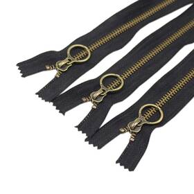 Mz-5-close Yahoga 10pcs 9 Inch 23cm #5 Antique Brass Plated Metal Zippers Bulk Close E