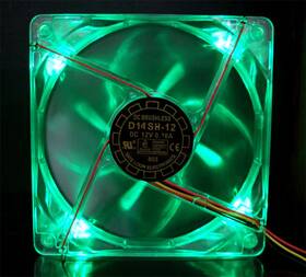 D14sh-124r Yate Loon D14sh-124g 140x140x25mm Clear High Speed Fan With Quad Red Led 4 Pack