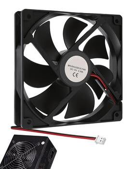 Yy01-rv Yueweeser 12025 Dc 12v Cooling Fan 120mm X 25mm 5 Inch Dual Ball Bearings